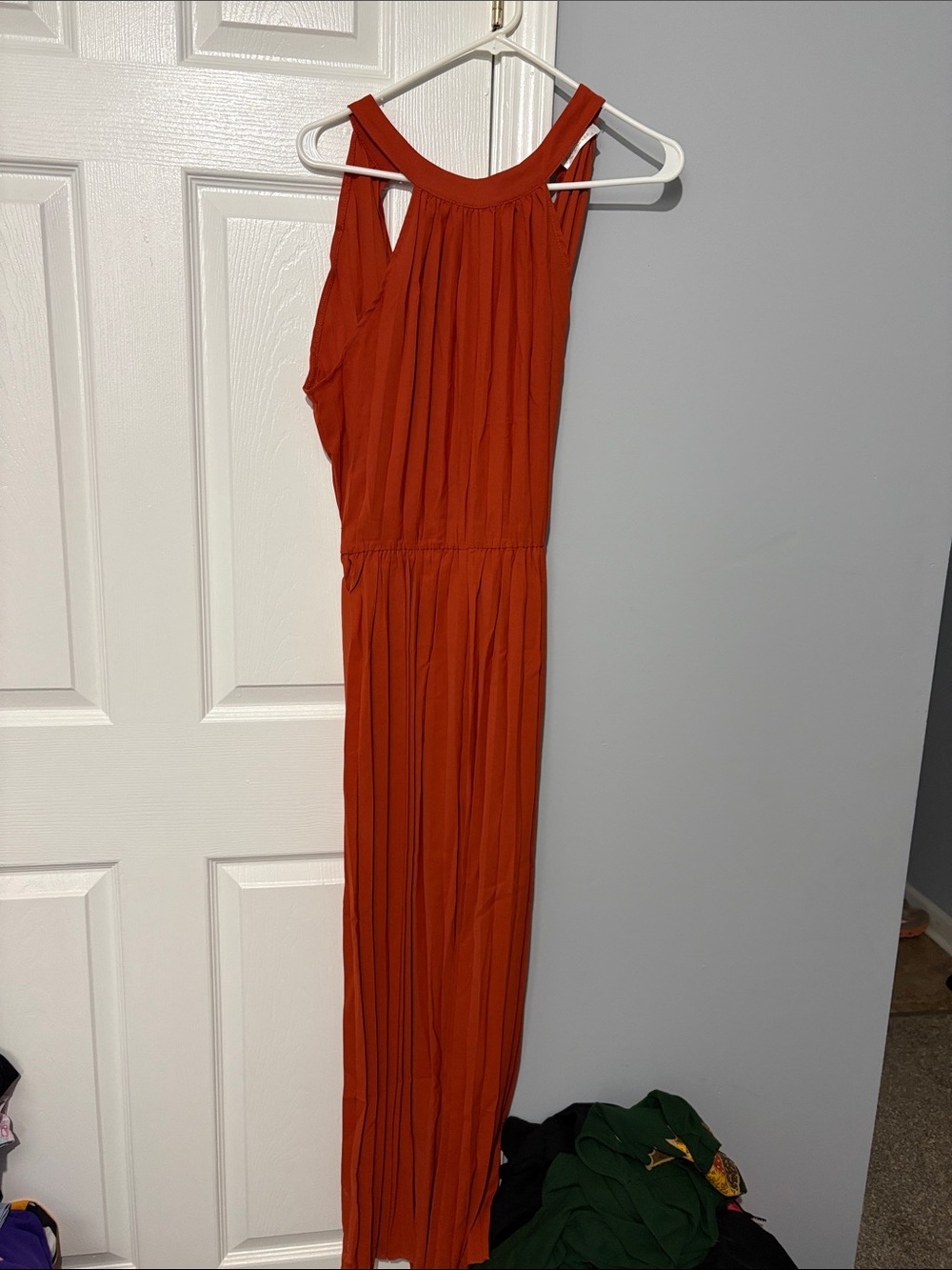 Women's Sleeveless Rust Red Jumpsuit